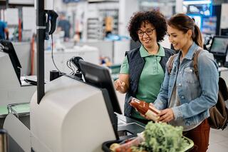 Customers using point of sale mobility solutions